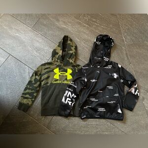 Under Armour Kids' Camo and Black Hoodies